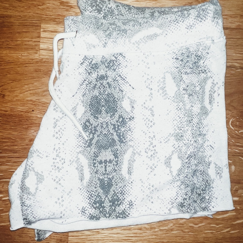 Monrow Snake Print Shorts